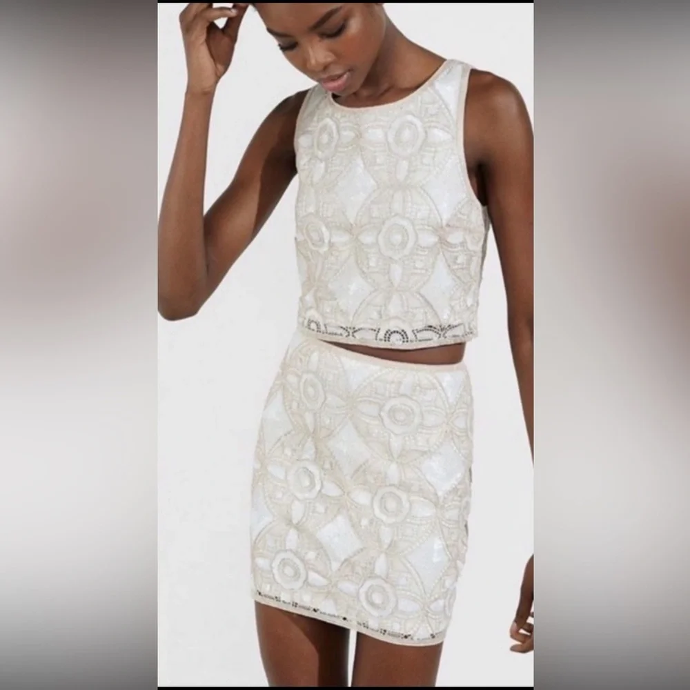 NWT Express Two-Piece Sequined Set - Picture 1 of 16
